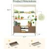 imageVego Garden Grow Lights Stand for Indoor Plants Full Spectrum LED Grow Light with Customized 5 Modes for Seed Starting Leafy Herbs Fruits ampamp Microgreens 1 Pack4 Tier with Storage Pro