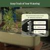 imageVego Garden Herb Indoor Plant Box Self Watering Planters Pots for Indoor Plants with Trellis for Kitchen Window Sill or Countertop Plants Cage  Fog GraySage Green