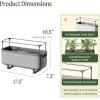imageVego Garden Herb Indoor Plant Box Self Watering Planters Pots for Indoor Plants with Trellis for Kitchen Window Sill or Countertop Plants Cage  Fog GrayFog Gray