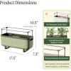imageVego Garden Herb Indoor Plant Box Self Watering Planters Pots for Indoor Plants with Trellis for Kitchen Window Sill or Countertop Plants Cage  Fog GraySage Green