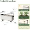 imageVego Garden Herb Indoor Plant Box Self Watering Planters Pots for Indoor Plants with Trellis for Kitchen Window Sill or Countertop Plants Cage  Fog GrayCream White