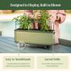 imageVego Garden Herb Indoor Plant Box Self Watering Planters Pots for Indoor Plants with Trellis for Kitchen Window Sill or Countertop Plants Cage  Fog GraySage Green