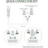 imageVego Garden Hose Fitting Quick Connector Set with Water Stop ampamp Lock Feature Quick Release Kit Hose Fittings and Adapters V2 Set of 5Set of 4 V1