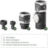 imageVego Garden Hose Fitting Quick Connector Set with Water Stop ampamp Lock Feature Quick Release Kit Hose Fittings and Adapters V2 Set of 5Set of 5 V1