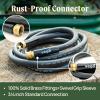 imageVego Garden Leader Hose 6ft with Brass Thread and Swivel Grip Sleeve 12quot Leader Garden Water Hose with Male to Female Fittings for Garden ampamp Yard58 100ft