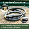 imageVego Garden Leader Hose 6ft with Brass Thread and Swivel Grip Sleeve 12quot Leader Garden Water Hose with Male to Female Fittings for Garden ampamp Yard58 75ft