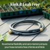 imageVego Garden Leader Hose 6ft with Brass Thread and Swivel Grip Sleeve 12quot Leader Garden Water Hose with Male to Female Fittings for Garden ampamp Yard58 6ft
