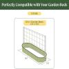 imageVego Garden Metal Frame Tomato Trellis Garden Trellis for Climbing Plants Like Cucumber Beans Tomatoes ampamp Vines 50ft Long Metal Trellis for Raised Garden Beds95ft