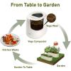 imageVego Kitchen Composter 4L Electric Composter Countertop 5 Modes WeightBased Smart Compost Bin with App Odorless AutoCleaning Food Waste Compost Machine Indoor BlackWhite