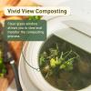 imageVego Kitchen Composter 4L Electric Composter Countertop 5 Modes WeightBased Smart Compost Bin with App Odorless AutoCleaning Food Waste Compost Machine Indoor BlackWhite
