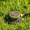 imageVego Turret Pattern Sprinkler 9Pattern HeavyDuty Metal Base Up to 1115 sq ft Coverage