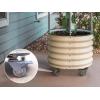 imageVego garden Dragon Fruit Planter Pot with Self Watering Wicking Cell and Trellis Pearl WhiteOlive Green