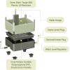 imageVego garden EZCube Self Watering Planter Box Outdoor Raised Garden Bed with Water Gauge for Balcony Rooftop Patio Backyard 21quot x 24quot Fog GraySage Green