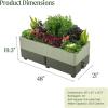 imageVego garden EZCube Self Watering Planter Box Outdoor Raised Garden Bed with Water Gauge for Balcony Rooftop Patio Backyard 21quot x 24quot Fog GraySage Green