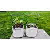 imageVego garden Mini Planter Indoor Pots with Trellis SelfWatering Herb Countertop Planter for Climbing Vegetables Flowers Mint Plants Cage Cream WhiteCream White