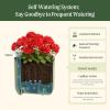 imageVego garden Mini Planter Indoor Pots with Trellis SelfWatering Herb Countertop Planter for Climbing Vegetables Flowers Mint Plants Cage Cream WhiteFog Gray