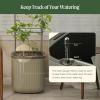 imageVego garden Planters for Outdoor ampamp Indoor Plants Large Plant Pots with Self Watering 15quot Tall Large Plant Pots with Trellis for Flowers Plants Decor Cream WhiteSage Green