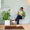 imageVego garden Planters for Outdoor ampamp Indoor Plants Large Plant Pots with Self Watering 15quot Tall Large Plant Pots with Trellis for Flowers Plants Decor Cream WhiteCream White