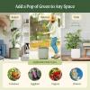 imageVego garden Planters for Outdoor ampamp Indoor Plants Large Plant Pots with Self Watering 15quot Tall Large Plant Pots with Trellis for Flowers Plants Decor Cream WhiteFog Gray