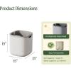 imageVego garden Planters for Outdoor ampamp Indoor Plants Large Plant Pots with Self Watering 15quot Tall Large Plant Pots with Trellis for Flowers Plants Decor Cream WhiteCream White