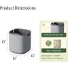 imageVego garden Planters for Outdoor ampamp Indoor Plants Large Plant Pots with Self Watering 15quot Tall Large Plant Pots with Trellis for Flowers Plants Decor Cream WhiteFog Gray