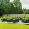 imageVego garden Raised Garden Bed 17quot Tall 83quot x 83quot LShaped Modern Raised Garden Beds Kit Metal Planter Box for Vegetables Flowers ampamp Fruits Umber BrownUrban Charcoal