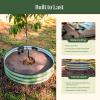 imageVego garden Raised Garden Bed 8 Tall Tree Surround with Watering Ring Olive GreenPearl White