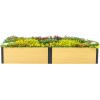 imageWoodgrain Series Raised Garden Bed 2 x 8 Outdoor WoodenLook Metal Planter Box for Gardening Vegetables Flowers Herbs2 x 8