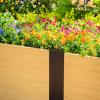 imageWoodgrain Series Raised Garden Bed 2 x 8 Outdoor WoodenLook Metal Planter Box for Gardening Vegetables Flowers Herbs4 x 8
