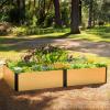 imageWoodgrain Series Raised Garden Bed 2 x 8 Outdoor WoodenLook Metal Planter Box for Gardening Vegetables Flowers Herbs4 x 8