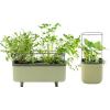 imageVego garden Herb Planter Box with Trellis ampamp Mini Planter Indoor Pots with Trellis Sage Green