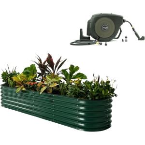 image17quot 9 in 1 Garden Bed ampamp 130ft Retractable Hose Reel Kit