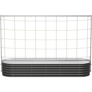 imageVego Garden 17quot Tall 10 in 1 25ft x 95ft Raised Garden Bed ampamp 95ft Wide Metal Trellis