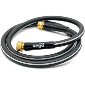 imageVego Garden Leader Hose 6ft with Brass Thread and Swivel Grip Sleeve 12quot Leader Garden Water Hose with Male to Female Fittings for Garden ampamp Yard12 6ft