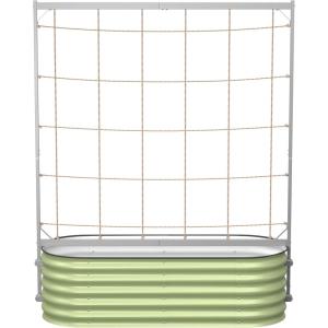 imageVego Garden Metal Frame Tomato Trellis Garden Trellis for Climbing Plants Like Cucumber Beans Tomatoes ampamp Vines 50ft Long Metal Trellis for Raised Garden Beds50ft