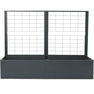 imageVego Garden Privacy Screen Trellis for 83quot Wide Modern Garden Beds Urban CharcoalMidnight Blue