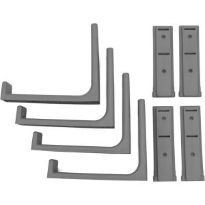 imageVego garden Planter Box Brackets for Herb ampamp Mini Planters Adjustable Window Box Brackets Wall Mount Flower Box Bracket Heavy Duty Planter Shelving for Patio Garden Fence Railing Balcony 4 Pack4 Pack