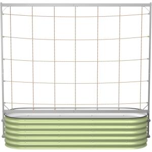 imageVego Garden Metal Frame Tomato Trellis Garden Trellis for Climbing Plants Like Cucumber Beans Tomatoes ampamp Vines 65ft Long Metal Trellis for Raised Garden Beds