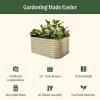 imageVego garden 26quot Extra Tall Raised Garden Bed Kits 9 in 1 Modular Raised Planter Box for Vegetables Flowers Fruits Oval Metal Raised GardenOlive GreenOlive Green
