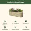 imageVego garden 26quot Extra Tall Raised Garden Bed Kits 9 in 1 Modular Raised Planter Box for Vegetables Flowers Fruits Oval Metal Raised GardenOlive GreenOlive Green