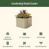 imageVego garden 26quot Extra Tall Raised Garden Bed Kits 9 in 1 Modular Raised Planter Box for Vegetables Flowers Fruits Oval Metal Raised GardenOlive GreenOlive Green