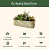 imageVego garden 26quot Extra Tall Raised Garden Bed Kits 10 in 1 Modular Raised Planter Box for Vegetables Flowers Fruits Oval Metal Raised GardenOlive Green