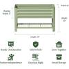 imageElevated Raised Garden Bed for Kids 16quot x 36quot x 22quot Outdoor Planters Box with Legs ampamp Storage Rack Solid ampamp Safe Raised Beds for Gardening Herbs Vegetables Flowers Olive GreenPearl White