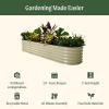 imageVego garden 17quot Tall 9 in 1 Raised Garden Bed Olive Green with 2Pack Solar Garden Lights