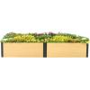 imageVego garden Woodgrain Series Raised Garden Bed 26 Tall 4 x 8 WoodenLook Metal Planter Box Outdoor for Gardening Vegetables Flowers Herbs16 2 x 8