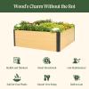 imageVego garden Woodgrain Series Raised Garden Bed 26 Tall 4 x 8 WoodenLook Metal Planter Box Outdoor for Gardening Vegetables Flowers Herbs16 4 x 4
