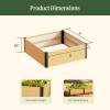 imageVego garden Woodgrain Series Raised Garden Bed 26 Tall 4 x 8 WoodenLook Metal Planter Box Outdoor for Gardening Vegetables Flowers Herbs16 4 x 4