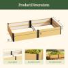 imageVego garden Woodgrain Series Raised Garden Bed 26 Tall 4 x 8 WoodenLook Metal Planter Box Outdoor for Gardening Vegetables Flowers Herbs16 4 x 8