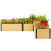 imageVego garden Woodgrain Series Raised Garden Bed 26 Tall 4 x 8 WoodenLook Metal Planter Box Outdoor for Gardening Vegetables Flowers Herbs16 8 x 8 LShaped