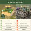 imageVego garden Woodgrain Series Raised Garden Bed 26 Tall 4 x 8 WoodenLook Metal Planter Box Outdoor for Gardening Vegetables Flowers Herbs16 8 x 8 UShaped